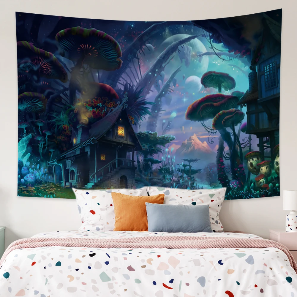 Magical Psychedelic Mushroom Tapestry Divination Boho Aesthetic Wall Hanging Hippie For Dormitory Living Room Bedroom Blankets
Magical Psychedelic Mushroom Tapestry Divination Boho Aesthetic Wall Hanging Hippie For Dormitory Living Room Bedroom Blankets