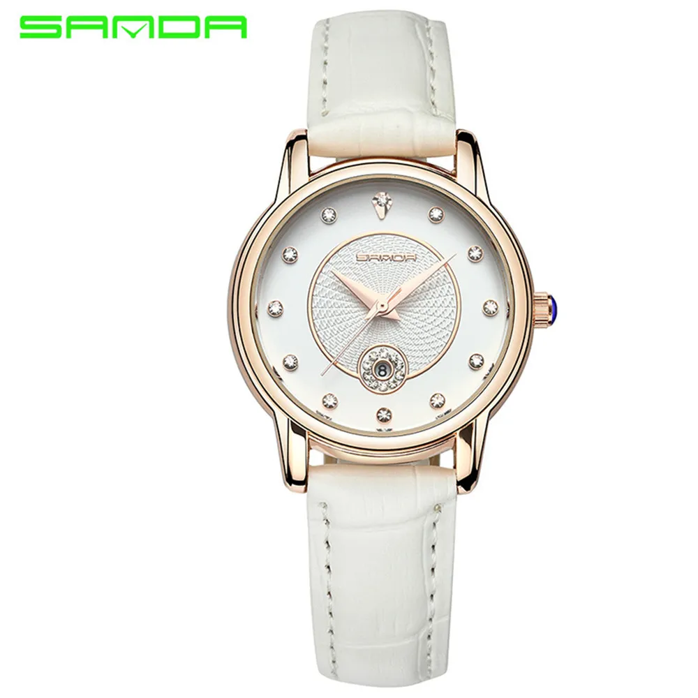 NO.2 A2157 SANDA Gold Hot Women Watches Leather Strap Calendar Watch Women Romantic Simple Waterproof Quartz WristWatches
NO.2 A2157 SANDA Gold Hot Women Watches Leather Strap Calendar Watch Women Romantic Simple Waterproof Quartz WristWatches