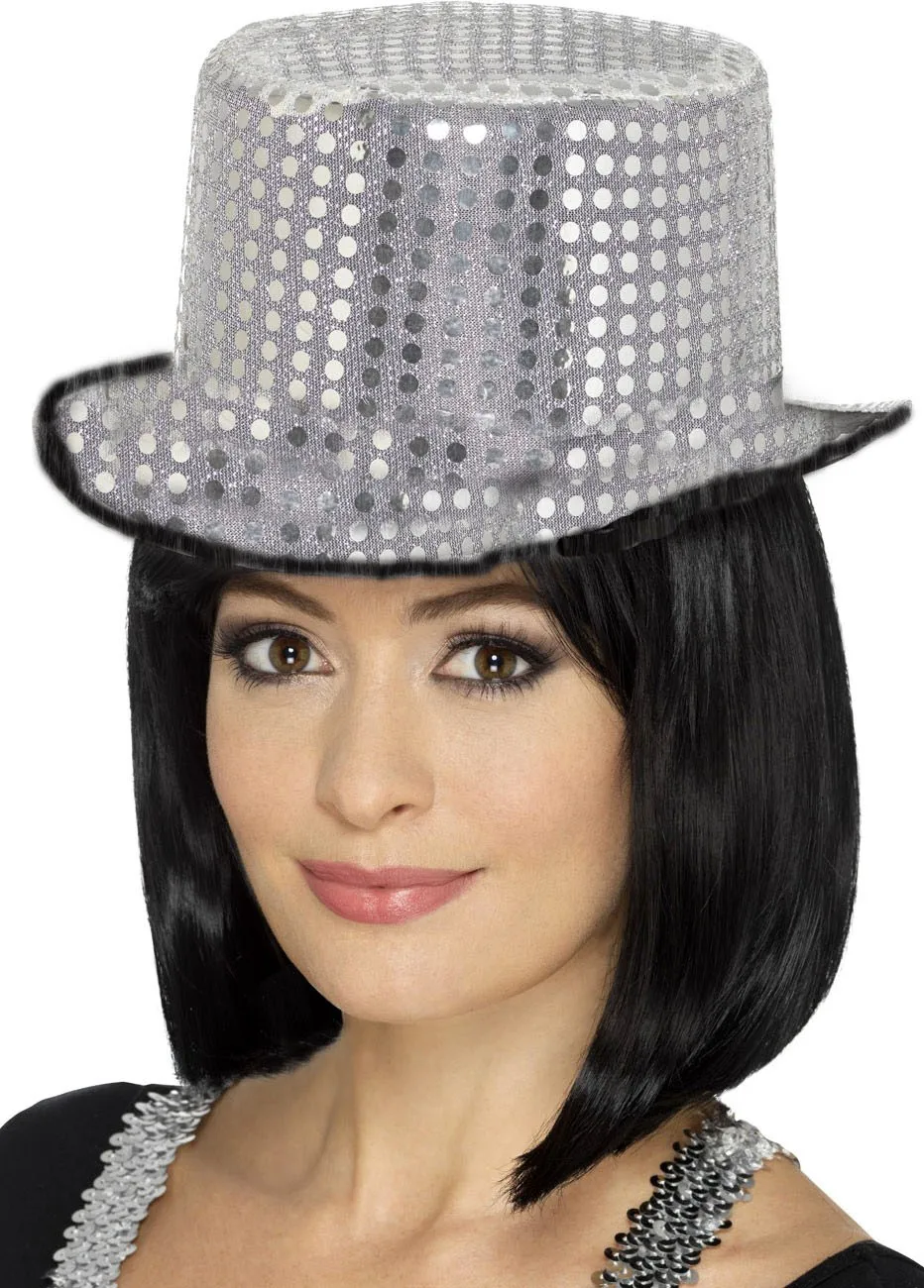 

Шляпа Федора для взрослых с блестками и вышивкой, черного и серебристого цвета