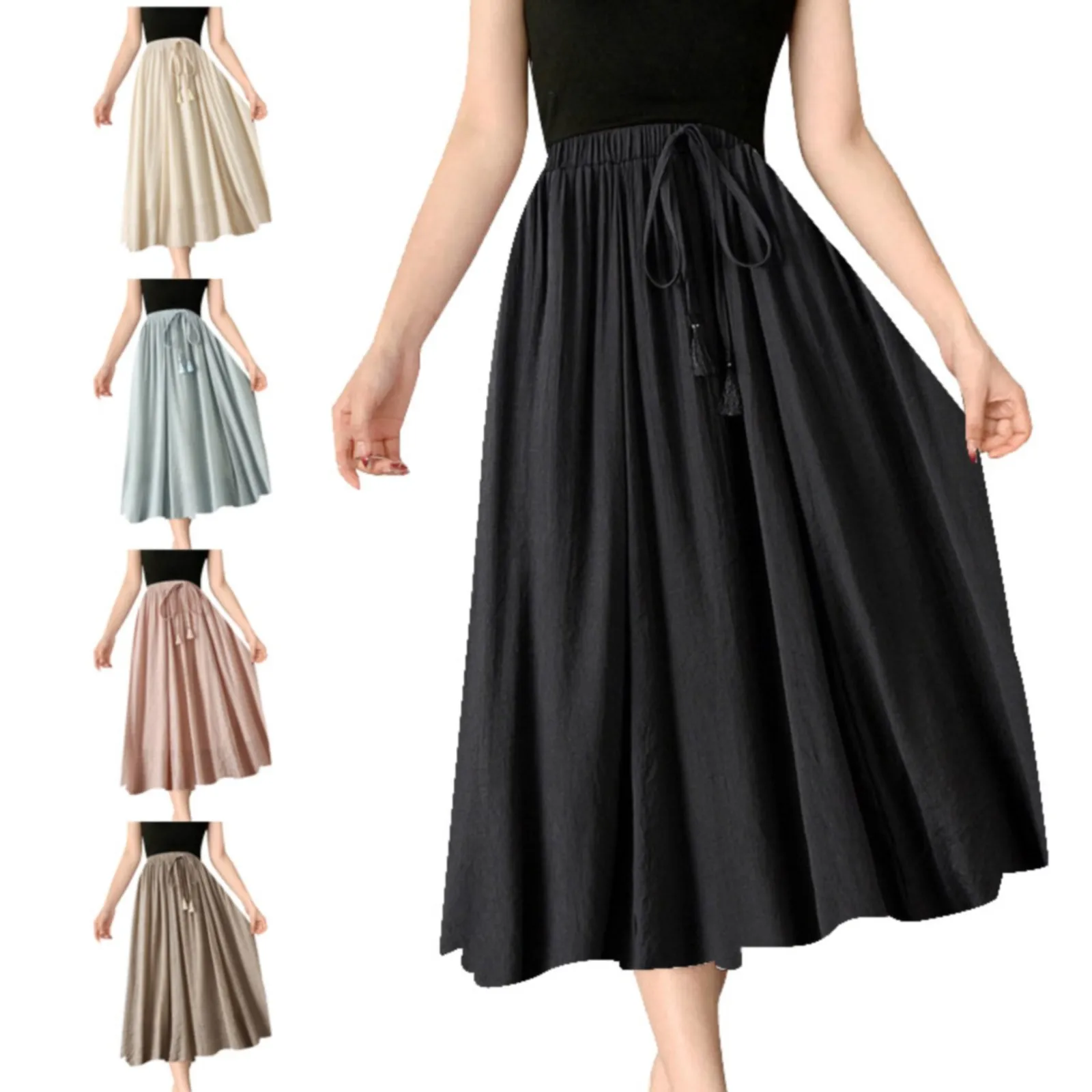 Retro Style Cotton And Linen Double Layer Skirt Women Summer Long Skirts for Women
Retro Style Cotton And Linen Double Layer Skirt Women Summer Long Skirts for Women