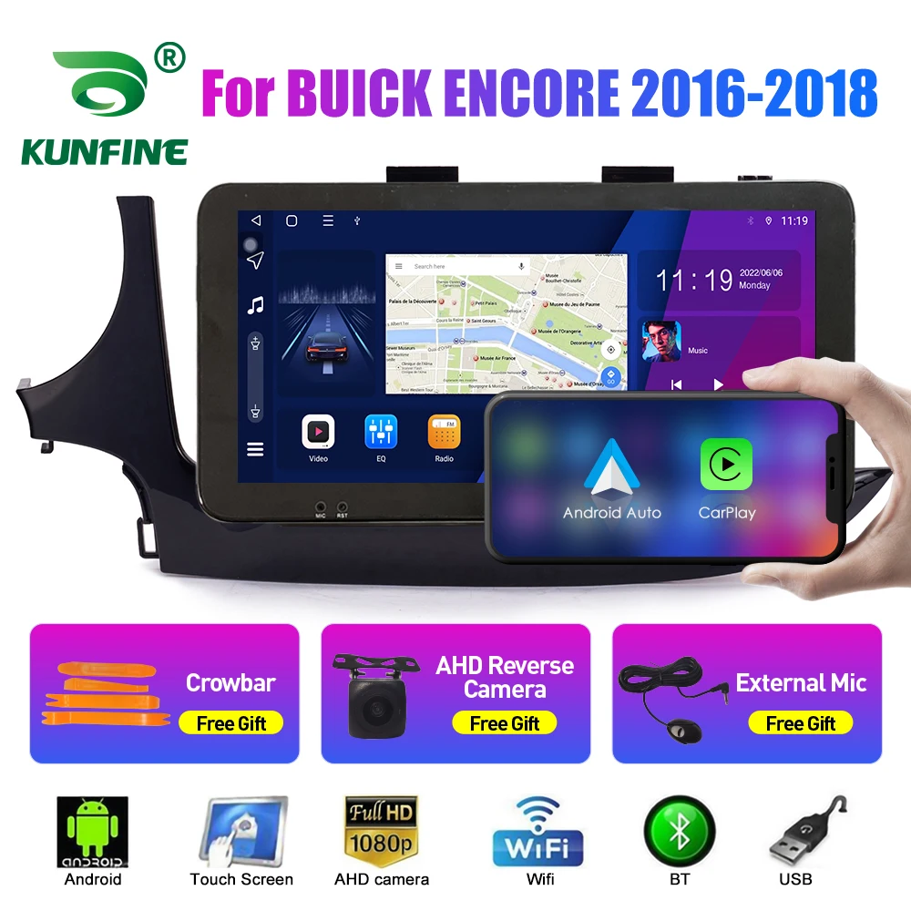 

Автомобильный радиоприемник 10,33 дюйма для Buick Regal 2014-2018 2Din Android Восьмиядерный автомобильный стерео DVD GPS навигатор плеер QLED экран Carplay
