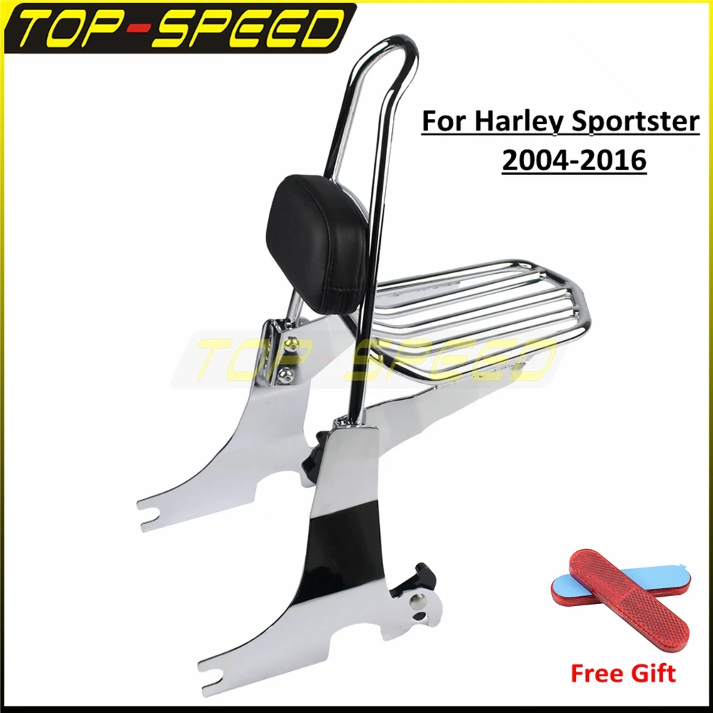 Detachable Sissy Bar Backrest Pad Luggage Rack For Harley Sportster XL1200 SuperLow Iron 883 72 Custom Seventy-Two Forty-Eight
Detachable Sissy Bar Backrest Pad Luggage Rack For Harley Sportster XL1200 SuperLow Iron 883 72 Custom Seventy-Two Forty-Eight
