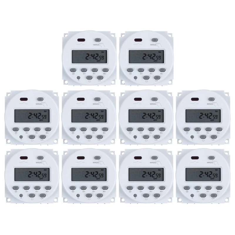 10X DC 12V Digital LCD Power Programmable Timer Time Switch Relay 16A Amps
10X DC 12V Digital LCD Power Programmable Timer Time Switch Relay 16A Amps