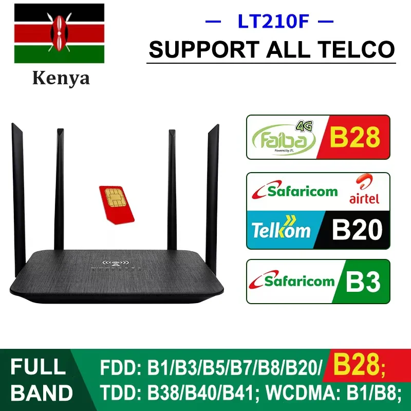 300mbps Unlocked CAT4 LTE Wireless Modem Sim Card 4G Wifi Router for IP Camera Mobile Phone Computer Wi Fi Network Link LT210F
300mbps Unlocked CAT4 LTE Wireless Modem Sim Card 4G Wifi Router for IP Camera Mobile Phone Computer Wi Fi Network Link LT210F