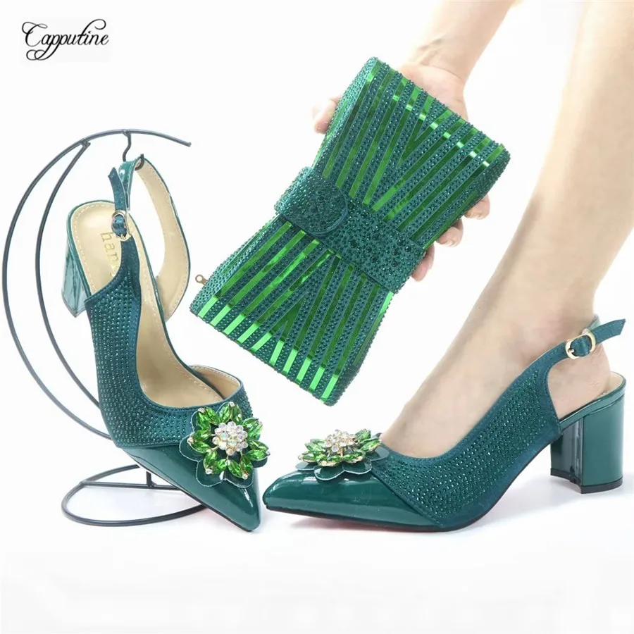Green Woman Shoes And Purse Bag Set African Ladies Pumps High Heels Sandals Matching With Clutch Handbag Scarpe Da Donna GL20
Green Woman Shoes And Purse Bag Set African Ladies Pumps High Heels Sandals Matching With Clutch Handbag Scarpe Da Donna GL20