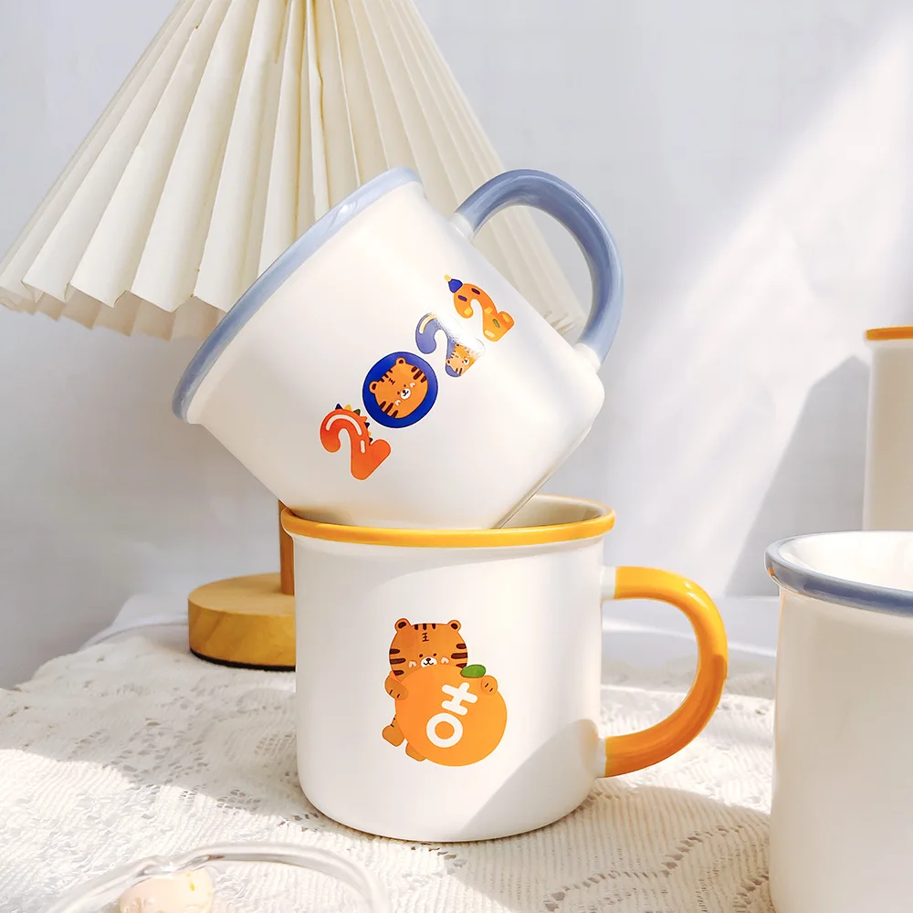 New 350ml Cartoon Ceramic Mug with Handle Creative Cute Tiger Print Milk Coffee Cup Office Home Drinkware Water Cups Couple Cups
New 350ml Cartoon Ceramic Mug with Handle Creative Cute Tiger Print Milk Coffee Cup Office Home Drinkware Water Cups Couple Cups