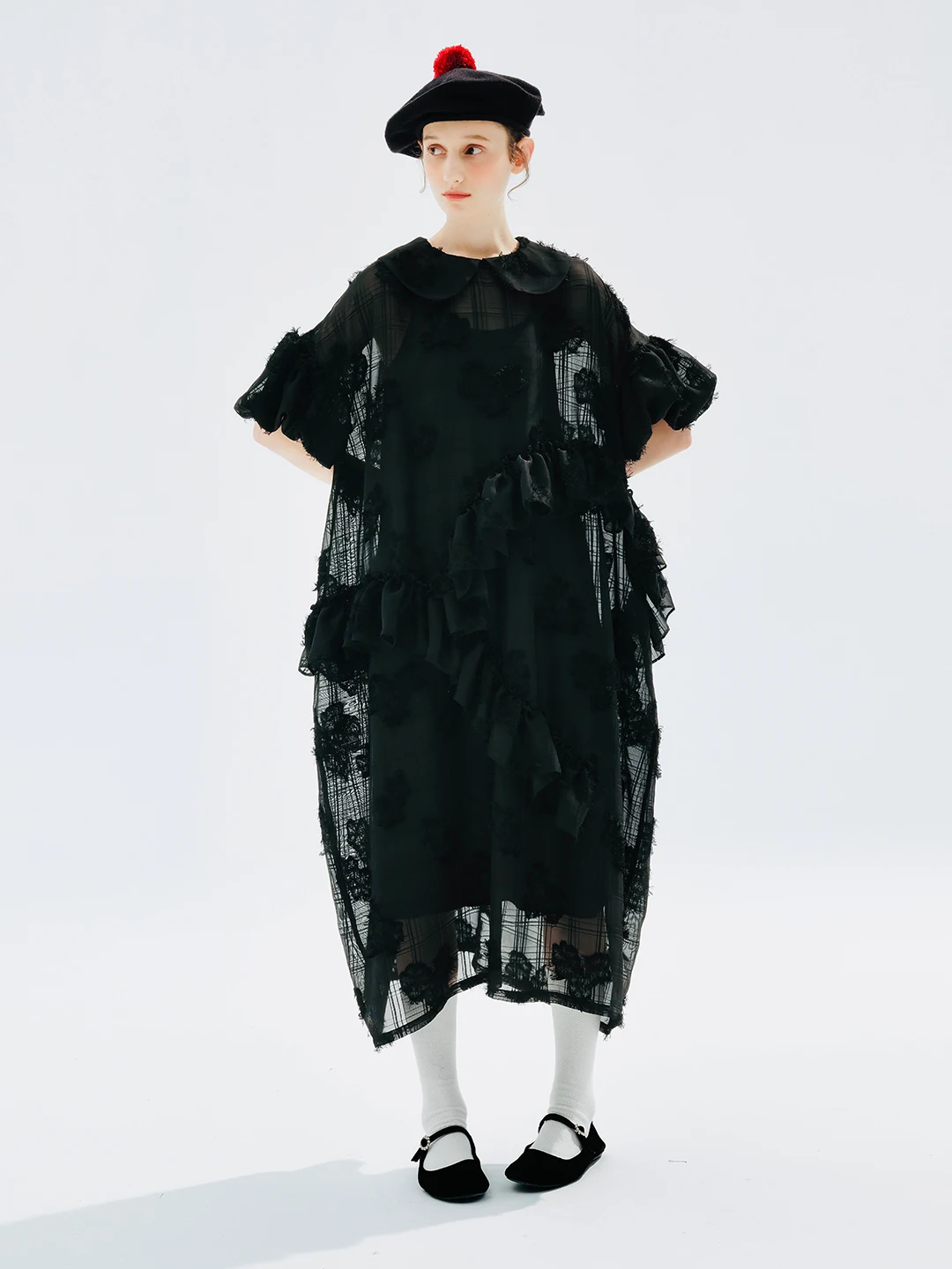 IMAKOKONI original design black short sleeve summer black dress Thin lace lace patchwork dress 234167
IMAKOKONI original design black short sleeve summer black dress Thin lace lace patchwork dress 234167