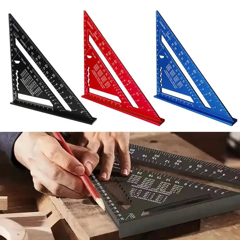 Triangle Ruler 712Inch Measurement Tool Aluminium Alloy Carpenter Tools Inch Metric Angle Ruler Speed Square Woodworking Tools
Triangle Ruler 712Inch Measurement Tool Aluminium Alloy Carpenter Tools Inch Metric Angle Ruler Speed Square Woodworking Tools