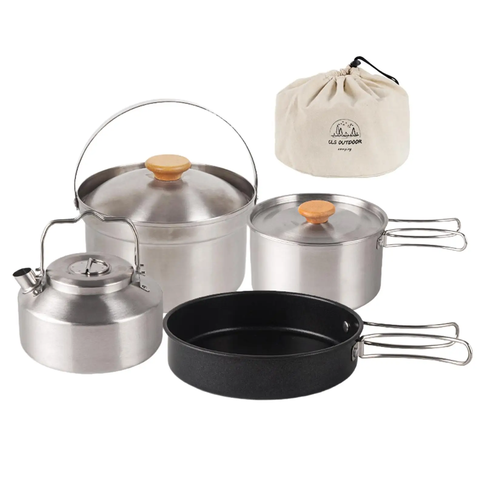 Camping Cookware Set Cooking Set with Storage Bag Lightweight Folded Handle Outdoor Cook Gear for Fishing Home Hiking BBQ Picnic
Camping Cookware Set Cooking Set with Storage Bag Lightweight Folded Handle Outdoor Cook Gear for Fishing Home Hiking BBQ Picnic