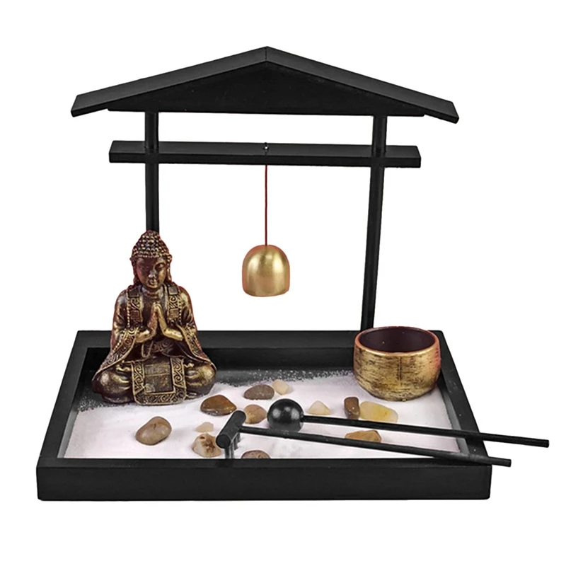 Mini Zen Garden Sand Tray Kit Table Figurines Ornament Buddha Statues Sculpture Stress Relief Home Office Decor
Mini Zen Garden Sand Tray Kit Table Figurines Ornament Buddha Statues Sculpture Stress Relief Home Office Decor