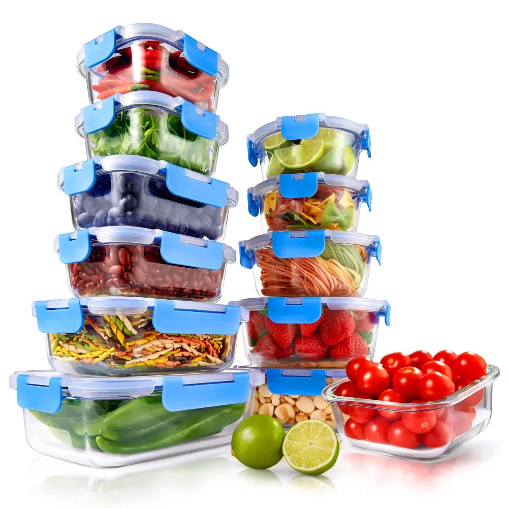24 Piece Superior Glass Food Storage Set, Locking Hinge Red Lids Kitchen &Organization
24 Piece Superior Glass Food Storage Set, Locking Hinge Red Lids Kitchen &Organization