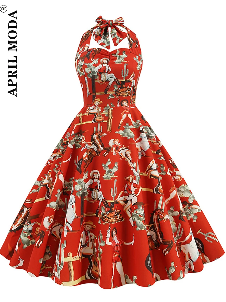 Женское летнее платье без рукавов с цветочным принтом Boho Swing Runway, сексуальное женское платье-миди с лямкой на шее, праздничное вечерние, вечернее платье 
Женское летнее платье без рукавов с цветочным принтом Boho Swing Runway, сексуальное женское платье-миди с лямкой на шее, праздничное вечерние, вечернее платье