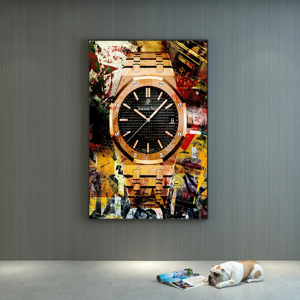 Gold Famous Brand Wrist Watch Abstract Posters Pictures on the Wall Art for Living Room Bedroom Home Decor Canvas Print Painting
Gold Famous Brand Wrist Watch Abstract Posters Pictures on the Wall Art for Living Room Bedroom Home Decor Canvas Print Painting