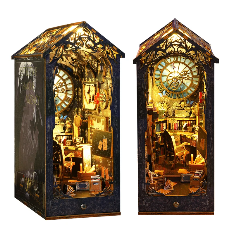 New DIY Wooden Book Nook Shelf Insert Kits Miniature Bookshelf Books Detective Agency Bookend Handmade Crafts Toys Friend Gifts
New DIY Wooden Book Nook Shelf Insert Kits Miniature Bookshelf Books Detective Agency Bookend Handmade Crafts Toys Friend Gifts