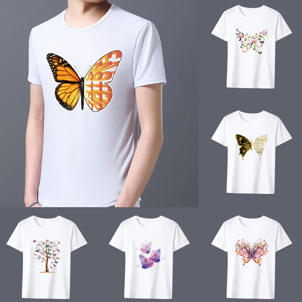 Men's T-shirt Classic Butterfly Print Pattern Series Fashion Casual Simple Round Neck Commuter Wear Comfortable White Men's Top
Men's T-shirt Classic Butterfly Print Pattern Series Fashion Casual Simple Round Neck Commuter Wear Comfortable White Men's Top