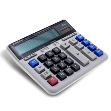 Electronic Calculator Counter Solar & Battery Power 12 Digit Display Multi-functional Big Button for Business Office School