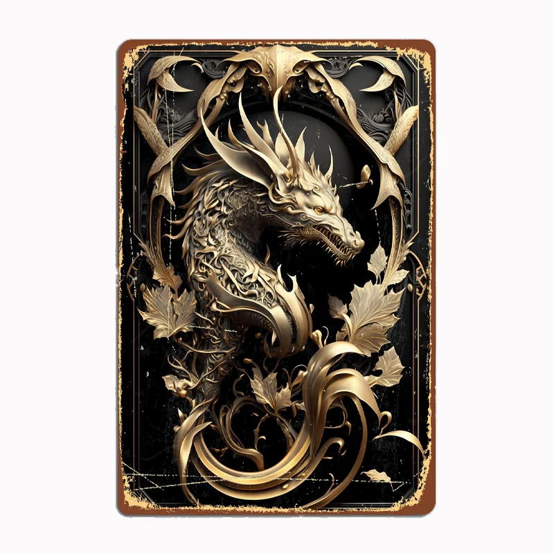 Dragon King Art Deco Stylish Printed Signs and Plaques Featuring Golden Animal Art Prints Perfect for Wall Decor In Home Office
Dragon King Art Deco Stylish Printed Signs and Plaques Featuring Golden Animal Art Prints Perfect for Wall Decor In Home Office