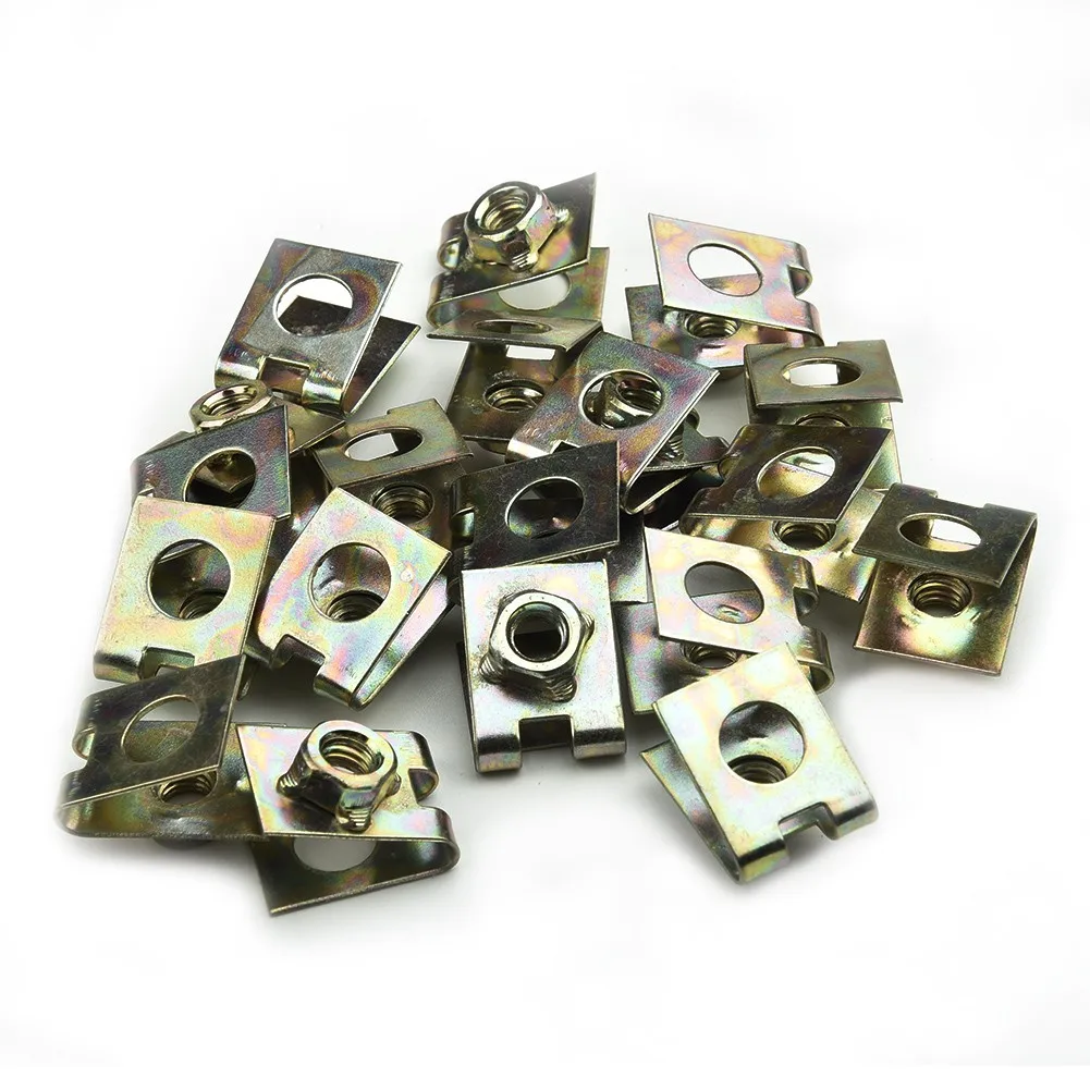 20pcs Metal U-Clip Quick Nut Fastener Rivet M6 For Car Auto Panel Fender J142 Copper Tone 6mm/ M6 Spring Metal Speed Nut Accesso
20pcs Metal U-Clip Quick Nut Fastener Rivet M6 For Car Auto Panel Fender J142 Copper Tone 6mm/ M6 Spring Metal Speed Nut Accesso
