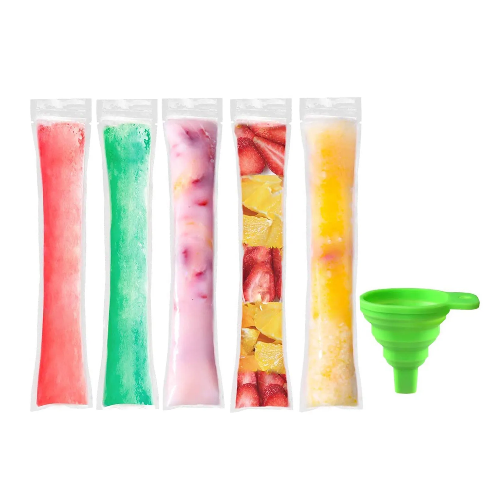 100 Pcs Popsicle Pouches Ice Cream Mold Bags A Funnel Self-sealing Popsicle Bags For Healthy Snacks Yogurt Juice Fruit
100 Pcs Popsicle Pouches Ice Cream Mold Bags A Funnel Self-sealing Popsicle Bags For Healthy Snacks Yogurt Juice Fruit