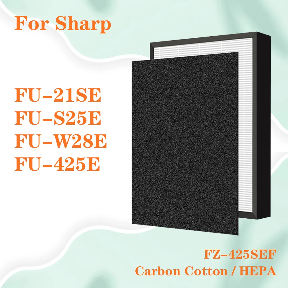 Для Sharp FZ-425SEF FZ 425SEF запасной очиститель воздуха HEPA и углеродный хлопковый фильтр -