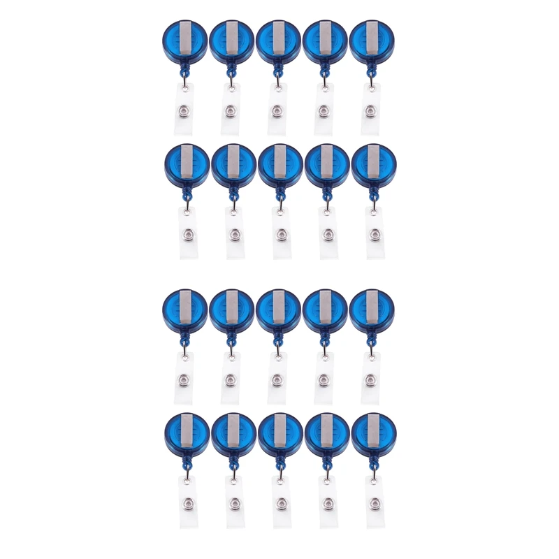 20 Retractable Reel Recoil ID Badge Lanyard Name Tag Key Card Holder Belt Clip Color:Blue
20 Retractable Reel Recoil ID Badge Lanyard Name Tag Key Card Holder Belt Clip Color:Blue