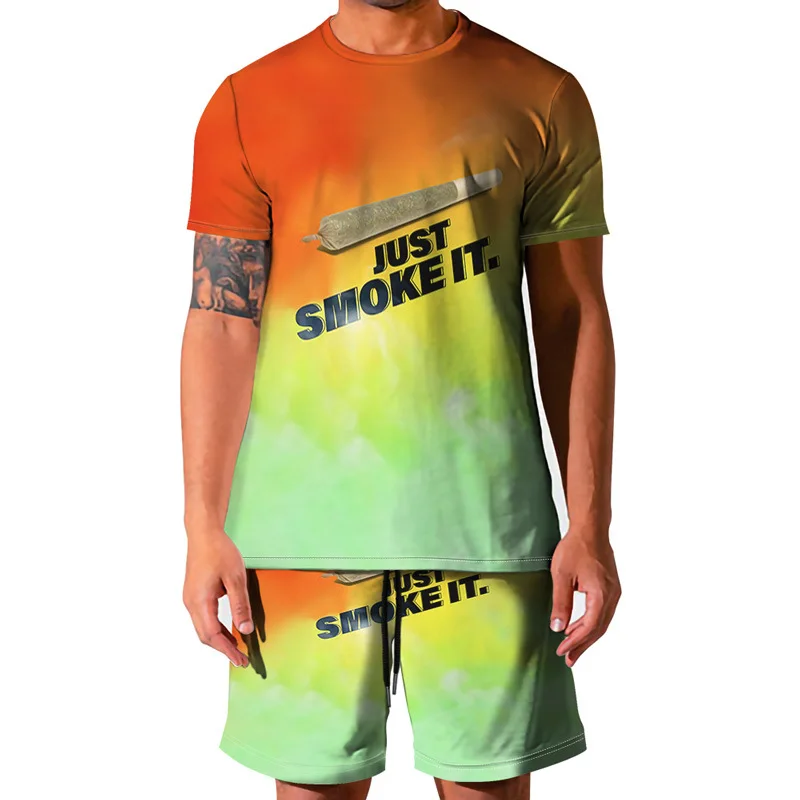 Men's Tracksuit 2 Piece Set 2022 Summer O-neck T-shirt Suit Fashion Short Sleeve T Shirt+ Shorts Casual Sportswear Man Clothing
Men's Tracksuit 2 Piece Set 2022 Summer O-neck T-shirt Suit Fashion Short Sleeve T Shirt+ Shorts Casual Sportswear Man Clothing