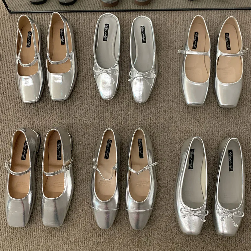 2023 Spring New Women Sliver Flat Shoes Fashion Shallow Slip On Ladies Casual Ballet Shoes Outdoor Casual Soft Ballerina Shoe
2023 Spring New Women Sliver Flat Shoes Fashion Shallow Slip On Ladies Casual Ballet Shoes Outdoor Casual Soft Ballerina Shoe