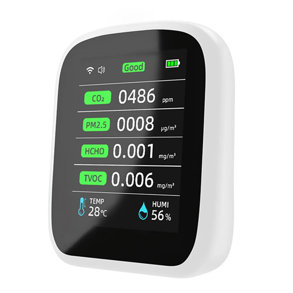 Air Quality Monitor CO2 Detector Air Meter Air Test Indoor Inspection Lcd Measurement Screen Smart Life Tuya App
Air Quality Monitor CO2 Detector Air Meter Air Test Indoor Inspection Lcd Measurement Screen Smart Life Tuya App
