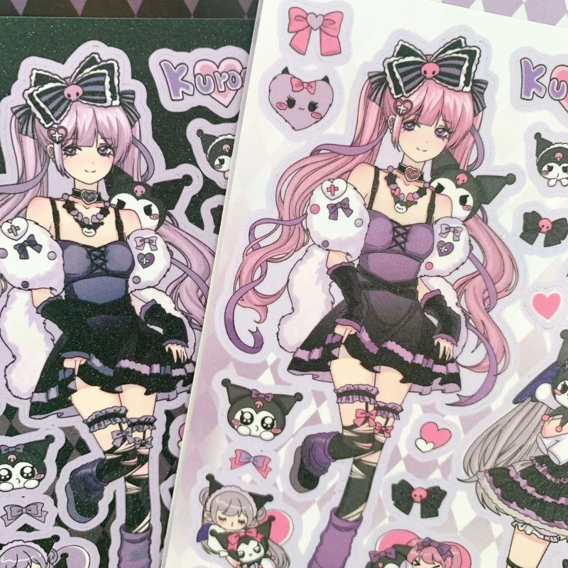 

Cartoon anime Sanrio stickers original sweet and cool girl cute girl character Kulomi embellished hand account diy decoration