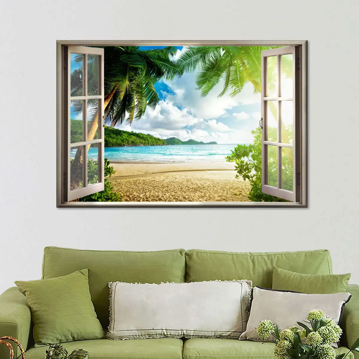 Window To Lush Beach Landscape Canvas Painting Poster Print Modern Home Decor Wall Art Decoration For Living Room Frameless
Window To Lush Beach Landscape Canvas Painting Poster Print Modern Home Decor Wall Art Decoration For Living Room Frameless