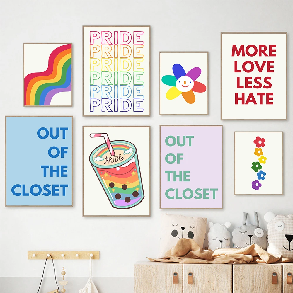 Настенный художественный офисный Декор Pride, Постер ЛГБТ и печать, современная цветная цитата, мультяшный Подсолнух, радужные напитки, карти...
Настенный художественный офисный Декор Pride, Постер ЛГБТ и печать, современная цветная цитата, мультяшный Подсолнух, радужные напитки, карти...