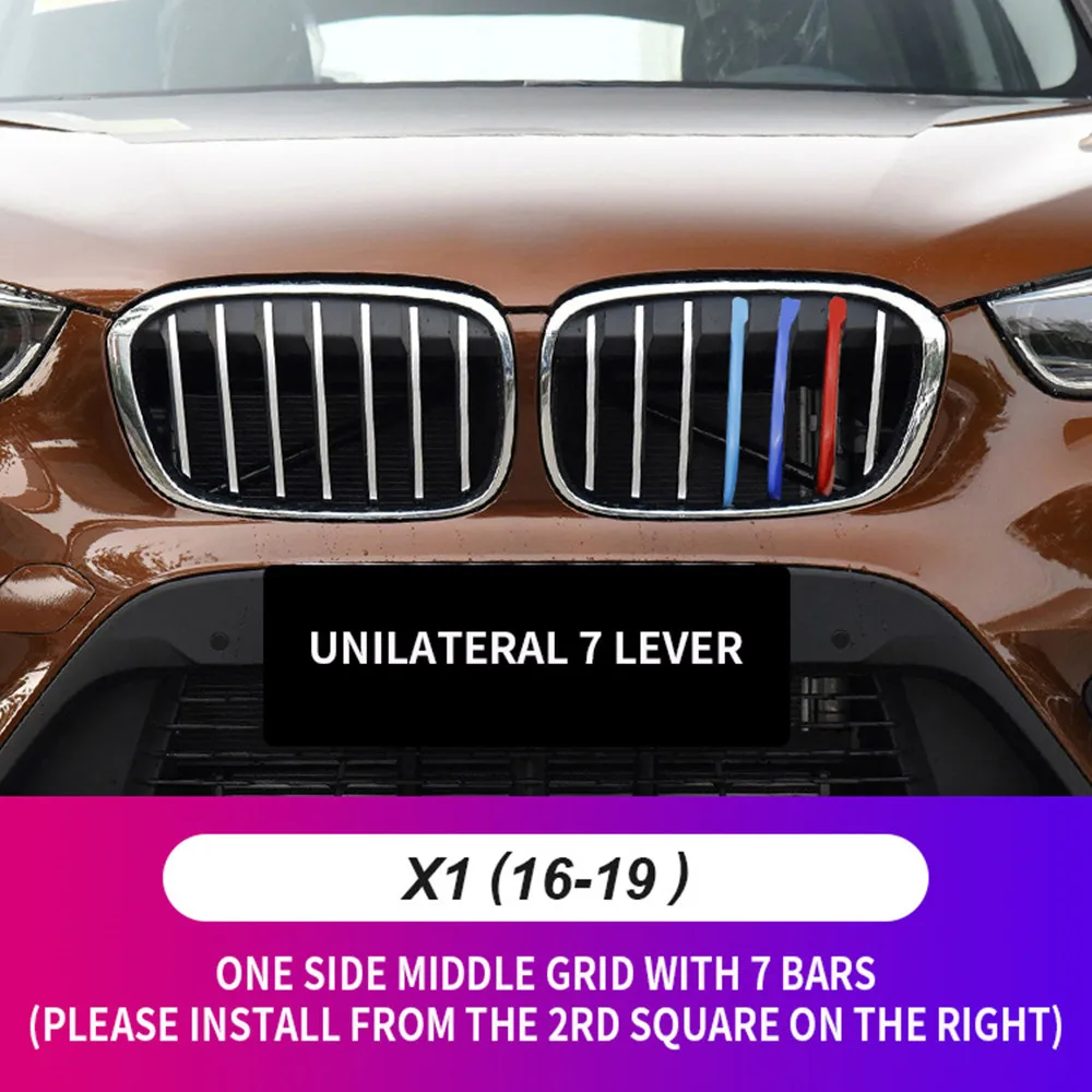 3pcs For BMW X1 F48 2016-2018 Car Front Grille Inserts Trims Strips M Color Sports Styling Buckle Grill Covers Clip Exterior
3pcs For BMW X1 F48 2016-2018 Car Front Grille Inserts Trims Strips M Color Sports Styling Buckle Grill Covers Clip Exterior