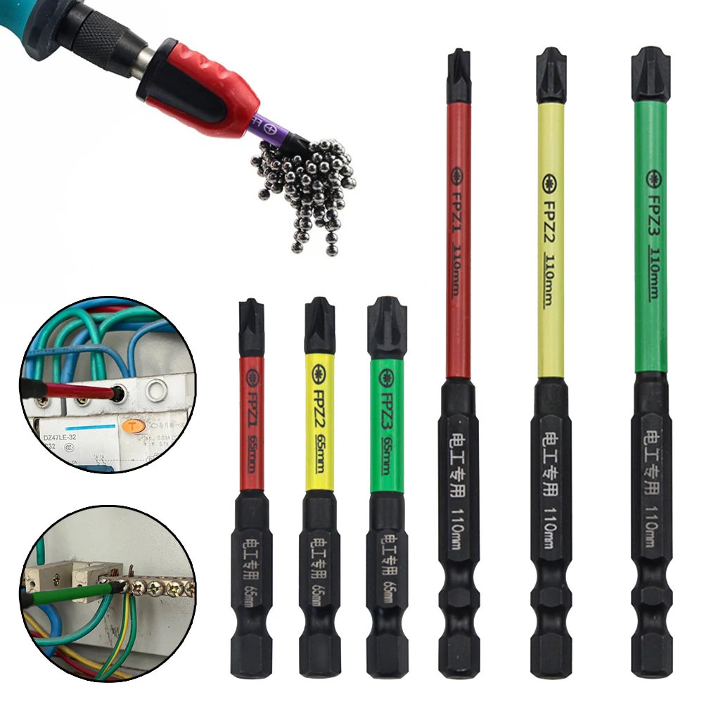 65/110MM Magnetic Special Slotted PZ Screwdriver Cross Bit FPZ1 /FPZ2 /FPZ3 For Circuit Breakers Electrical Electrician Tools
65/110MM Magnetic Special Slotted PZ Screwdriver Cross Bit FPZ1 /FPZ2 /FPZ3 For Circuit Breakers Electrical Electrician Tools