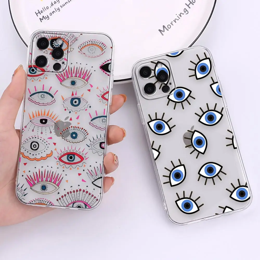 Blue Evil Eye Lucky Eye Print Transparent Phone Case for iPhone 14 13 12 11 SE Apple X XR XS 8 7 6 6S Pro Mini Max Plus TPU Case
Blue Evil Eye Lucky Eye Print Transparent Phone Case for iPhone 14 13 12 11 SE Apple X XR XS 8 7 6 6S Pro Mini Max Plus TPU Case