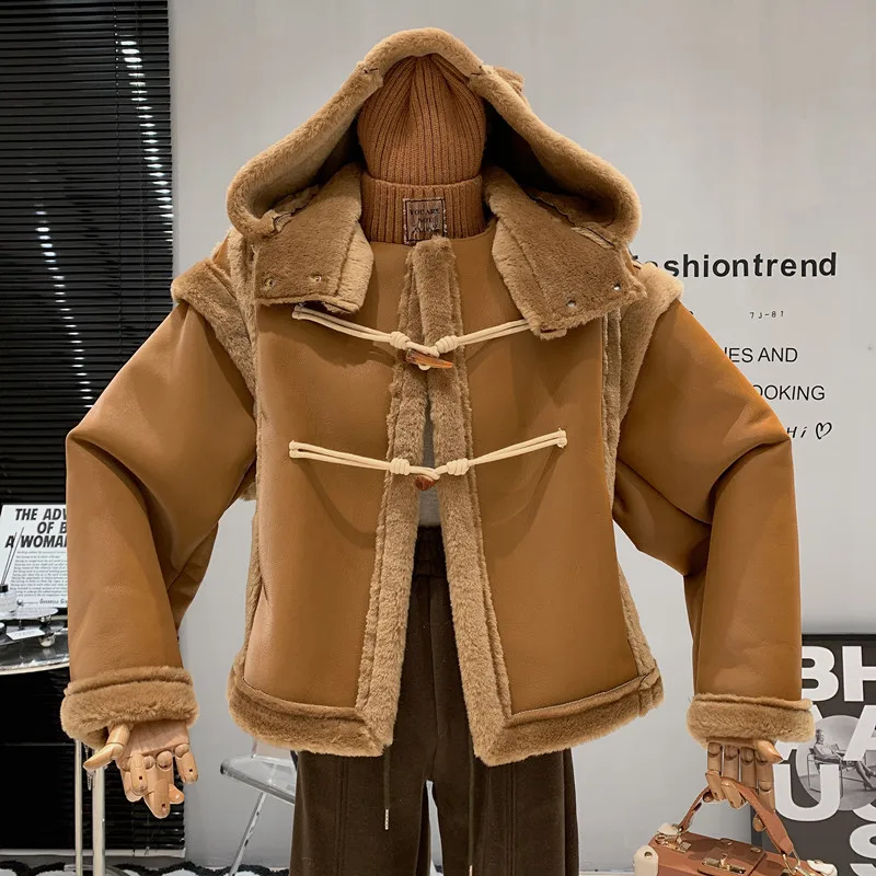 New Women's Clothing 2022 Winter Fashion loose Suede Fabric Long sleeve thickened hooded coat
New Women's Clothing 2022 Winter Fashion loose Suede Fabric Long sleeve thickened hooded coat