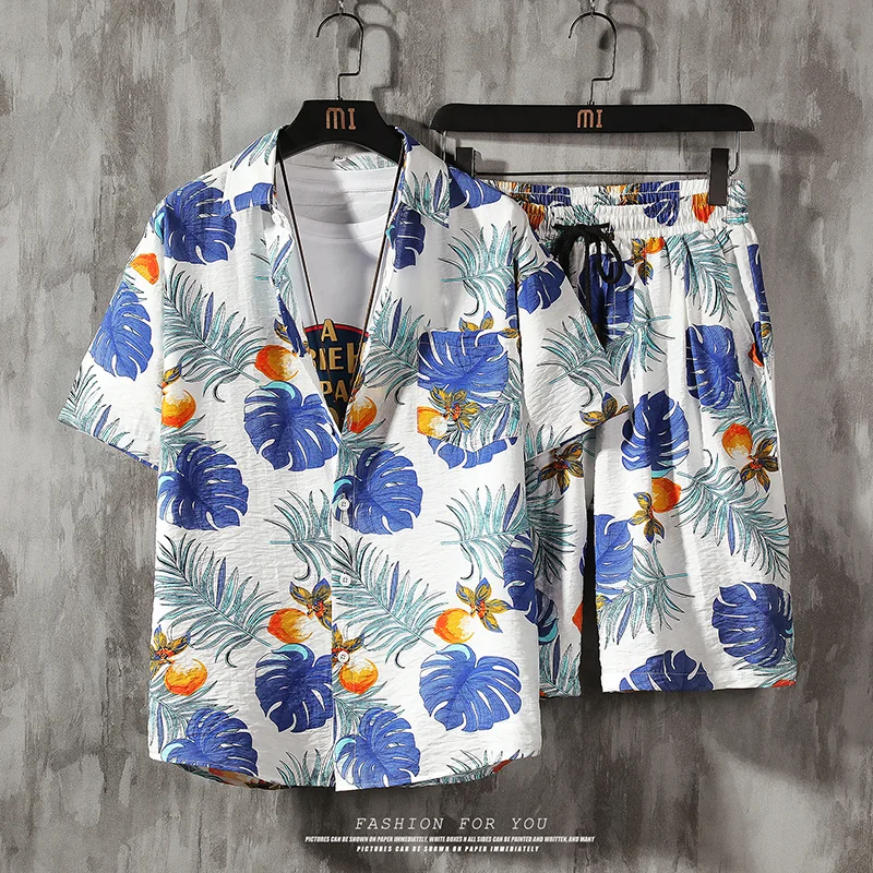 Mens Set Short Sleeve Hawaiian Shirt and Shorts Summer Casual Floral Shirt Beach Two Piece Suit 2023 New Fashion Men Sets S-5XL
Mens Set Short Sleeve Hawaiian Shirt and Shorts Summer Casual Floral Shirt Beach Two Piece Suit 2023 New Fashion Men Sets S-5XL