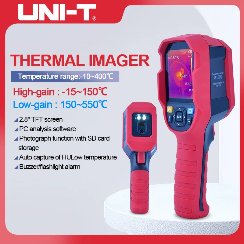 UNI-T UTi260B Handheld Thermal Camera Infrared Thermometer Higher IR Resolution Wide Temperature Range Four Display Modes
UNI-T UTi260B Handheld Thermal Camera Infrared Thermometer Higher IR Resolution Wide Temperature Range Four Display Modes
