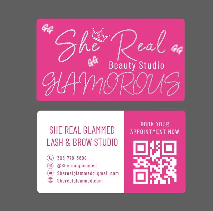 

9X5cm профессиональные розовые карточки с QR-кодом, серебристые, в социальных сетях, индивидуальные визитные карточки для вашей покупки