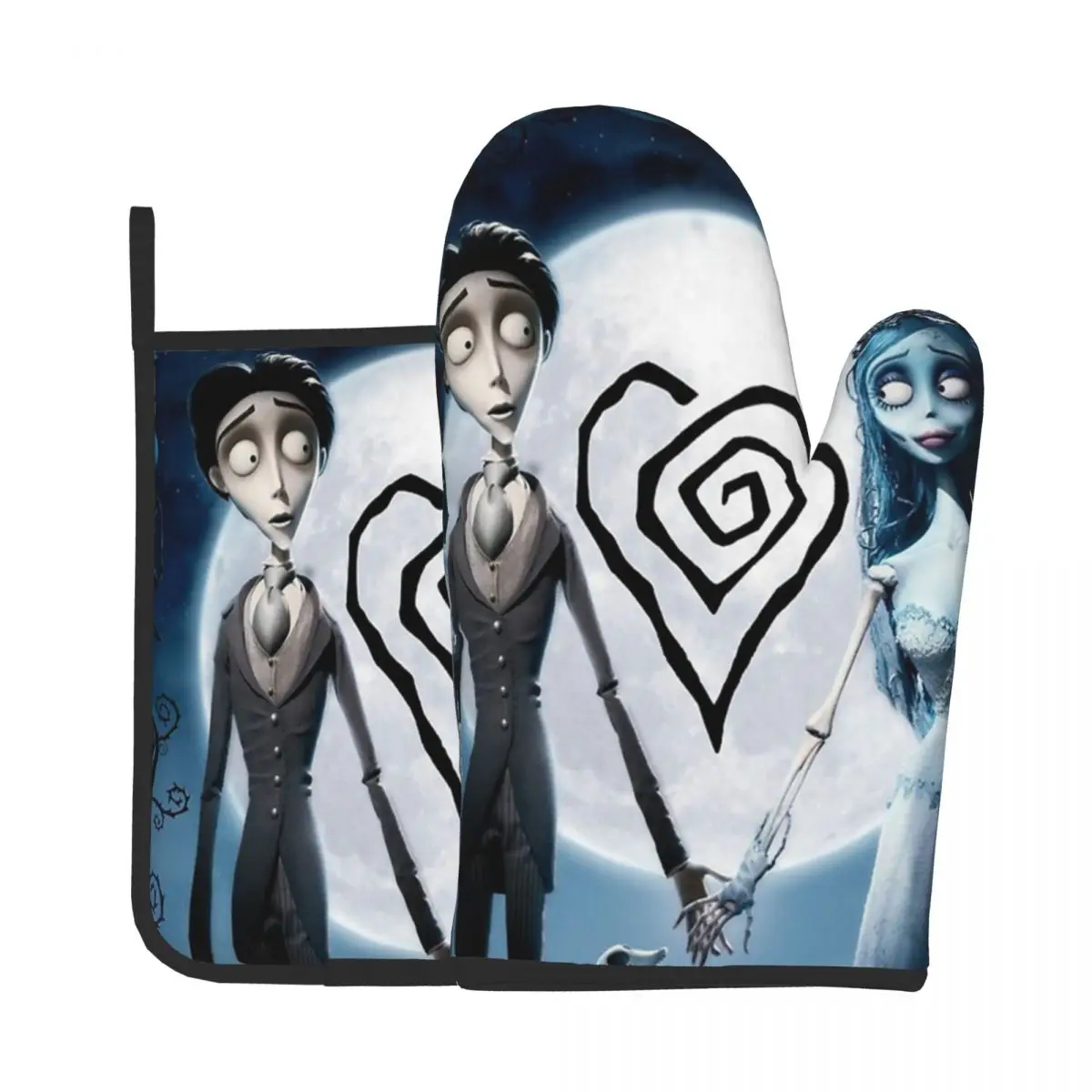 Wedding In Gothic Fantasy Oven Mitts Corpse Bride Potholder Mat Baking Oven Kitchen Cooking Gloves Stove Microwave Insulation
Wedding In Gothic Fantasy Oven Mitts Corpse Bride Potholder Mat Baking Oven Kitchen Cooking Gloves Stove Microwave Insulation