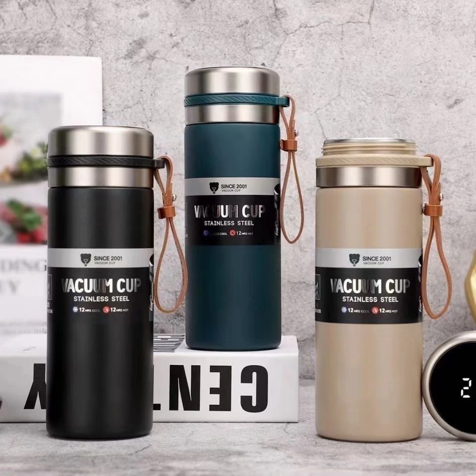 Flask Water Bottle Thermal Cups 316 C41Stainless Steel Warm Display Leather Texture Tea Sieve Bottle Keeps Cold
Flask Water Bottle Thermal Cups 316 C41Stainless Steel Warm Display Leather Texture Tea Sieve Bottle Keeps Cold