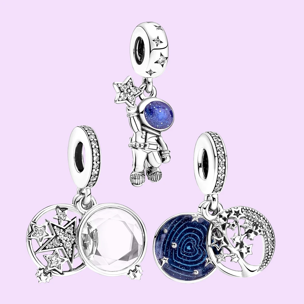 925 Sterling Silver In Space Astronaut Pendant Blue Fit For Pandora Vintage Making Woman Necklace Bracelet Jewelry Feast Gifts
925 Sterling Silver In Space Astronaut Pendant Blue Fit For Pandora Vintage Making Woman Necklace Bracelet Jewelry Feast Gifts