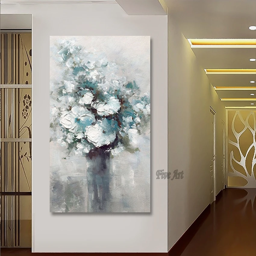 

No Frame Simple Abstract Art Modern Canvas Paintings Flower Vase Acrylic Large Living Room Wall Picture Home Decor Dropshipping