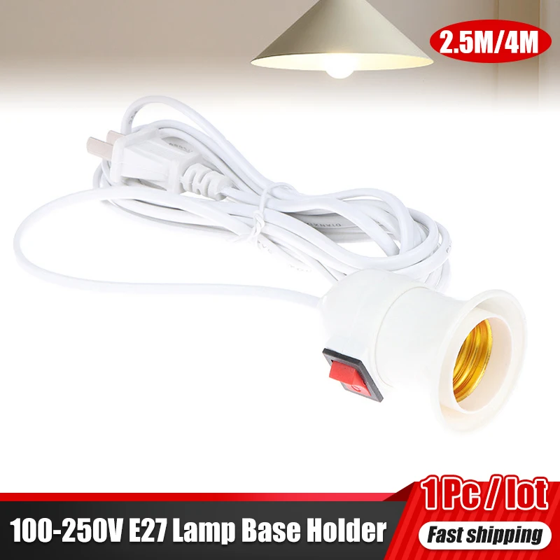 2.5M 4M E27 Lamp Base Holder AC 100-250V 50/60Hz 6A US Hanging Light Bulb Socket Cord With Switch
2.5M 4M E27 Lamp Base Holder AC 100-250V 50/60Hz 6A US Hanging Light Bulb Socket Cord With Switch