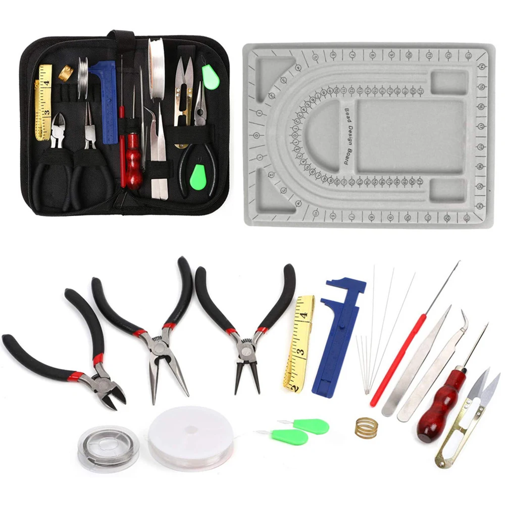 23pcs DIY Jewelry Tool Pliers Tweezers Open Jump Ring Bracelet Necklace Beading Organizer Tray Design DIY Craft Tool Accessories
23pcs DIY Jewelry Tool Pliers Tweezers Open Jump Ring Bracelet Necklace Beading Organizer Tray Design DIY Craft Tool Accessories