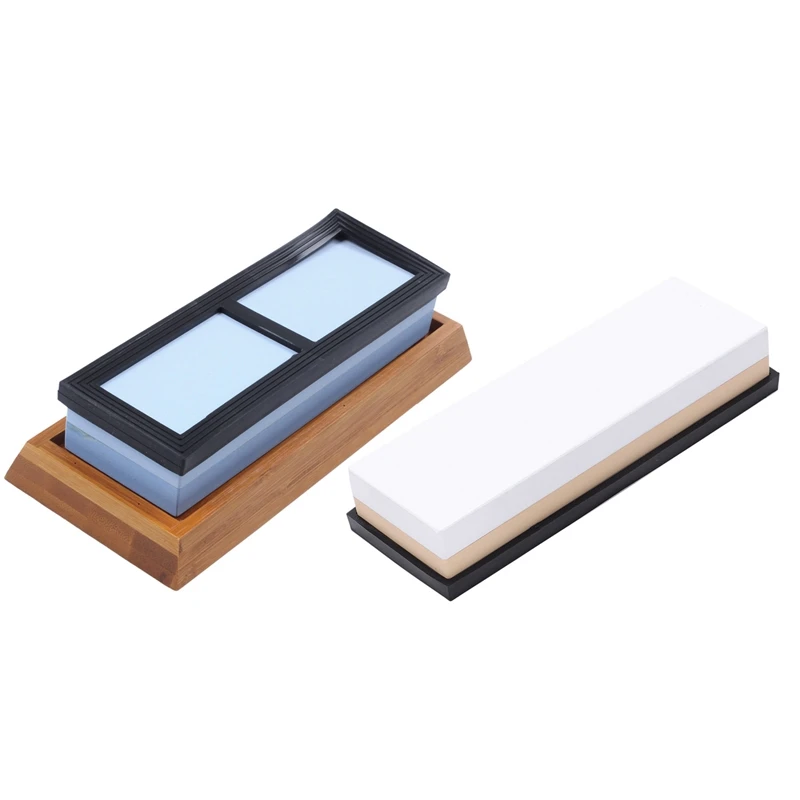 2 Set Sharpening Stone For Knives Combination Whetstone, 2000/6000 Grit & 4000/8000 Grit 
2 Set Sharpening Stone For Knives Combination Whetstone, 2000/6000 Grit & 4000/8000 Grit