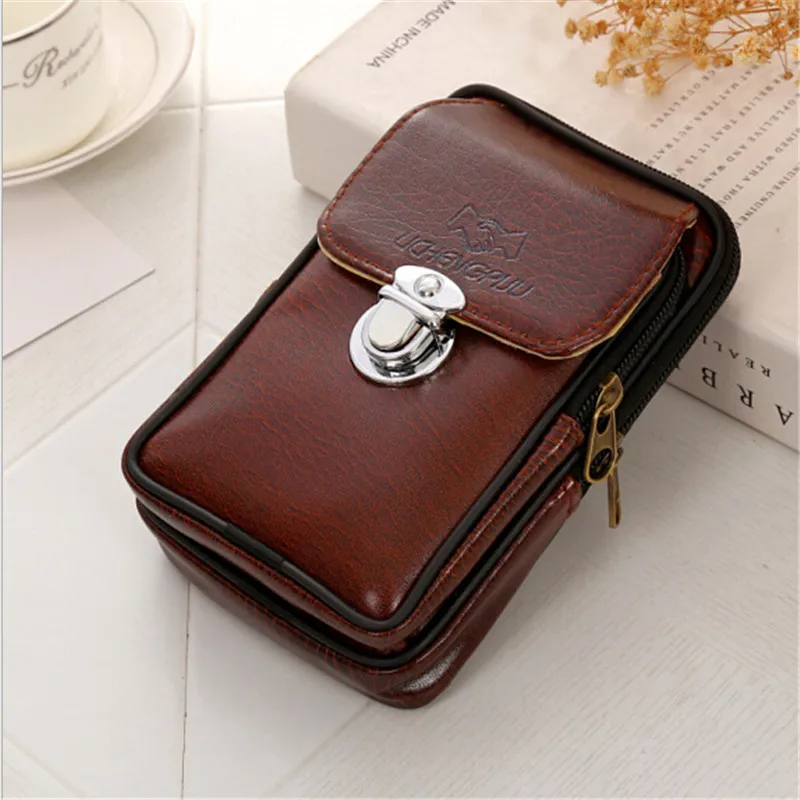 PU Leather Outdoor Waist Bag Men Travel Travel Sports Pack Purse Belt Loops Hip Bum Bag Wallet Waist Bag Mobile Phone Pouch
PU Leather Outdoor Waist Bag Men Travel Travel Sports Pack Purse Belt Loops Hip Bum Bag Wallet Waist Bag Mobile Phone Pouch