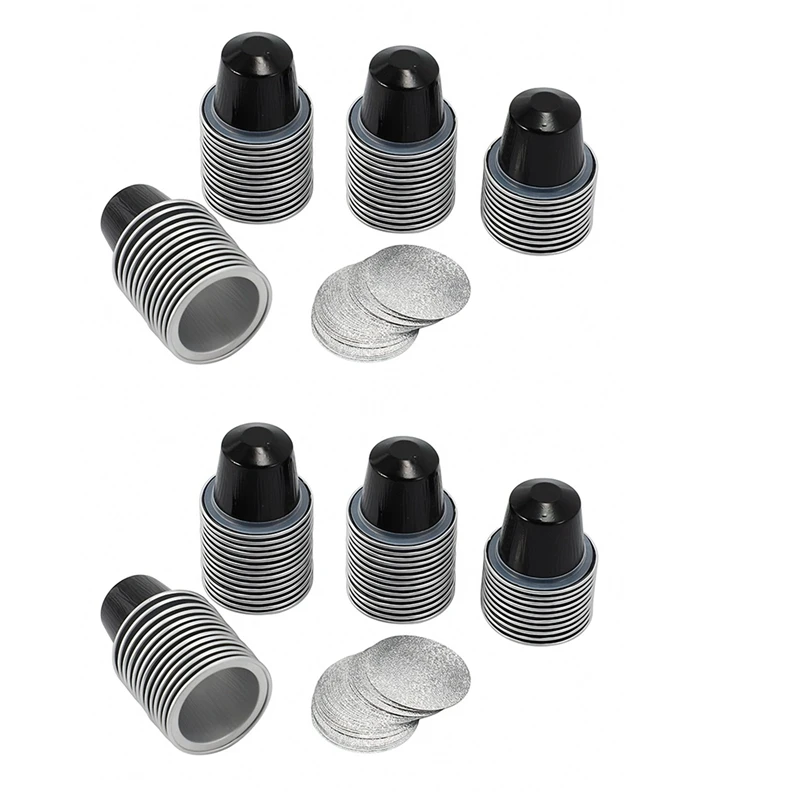 100 Sets Refillable Coffee Capsules Cup Disposable Coffee Capsules Packaging Cafe Supplies For Nespresso Black
100 Sets Refillable Coffee Capsules Cup Disposable Coffee Capsules Packaging Cafe Supplies For Nespresso Black