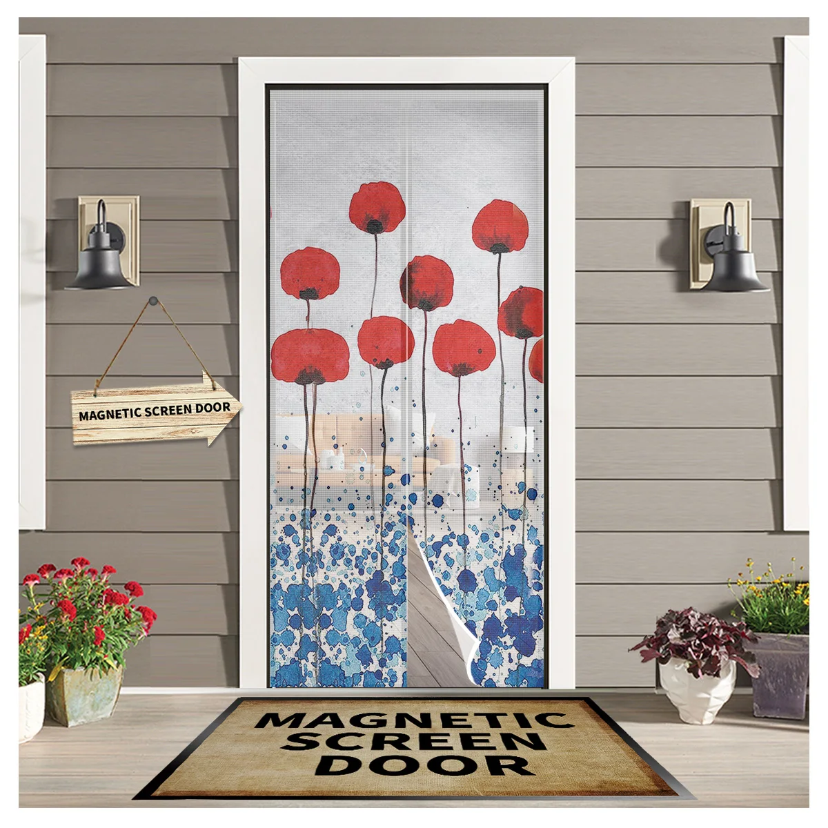 Абстрактная красная маковая Цветочная Современная дверная занавеска с принтом магнитная сетка против комаров насекомых Летающая жука зан...
Абстрактная красная маковая Цветочная Современная дверная занавеска с принтом магнитная сетка против комаров насекомых Летающая жука зан...