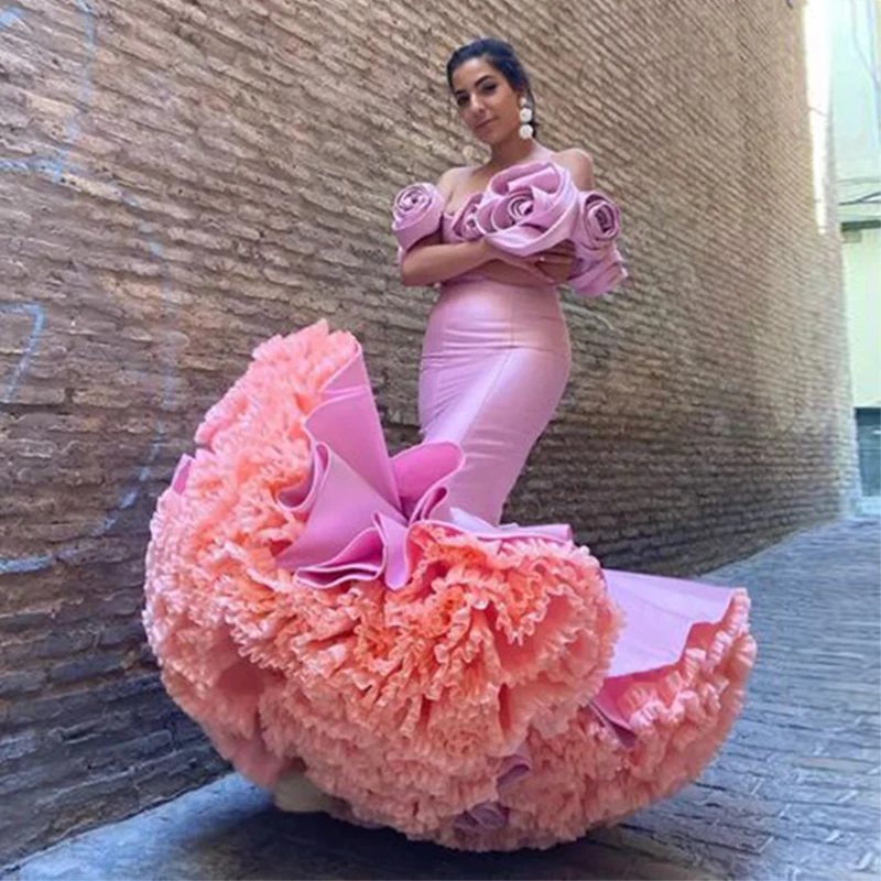 Amazing Satin Off The Shoulder Mermaid Prom Dresses Saudi Arabia Ruffles Puffy Trumpet Evening Gowns Dubai Robe De Soiree
Amazing Satin Off The Shoulder Mermaid Prom Dresses Saudi Arabia Ruffles Puffy Trumpet Evening Gowns Dubai Robe De Soiree