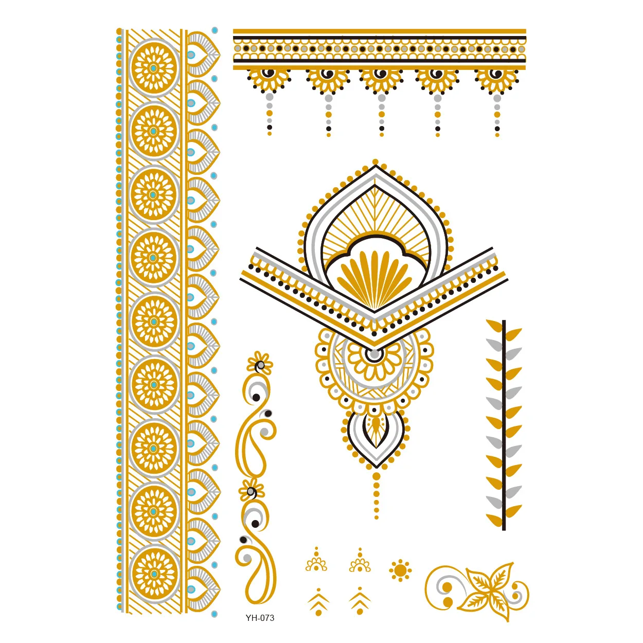 Gold Mandala Hanna Lace Flower Star Feather Temporary Tattoo Stickers Women Kids Body Art Golden Water Transfer Flash Tatoo
Gold Mandala Hanna Lace Flower Star Feather Temporary Tattoo Stickers Women Kids Body Art Golden Water Transfer Flash Tatoo